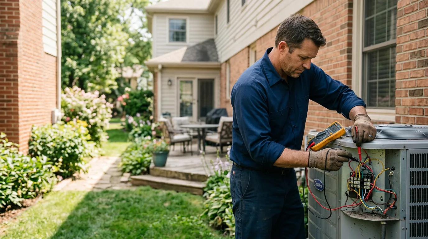 HVAC technician working near Maynard, MA